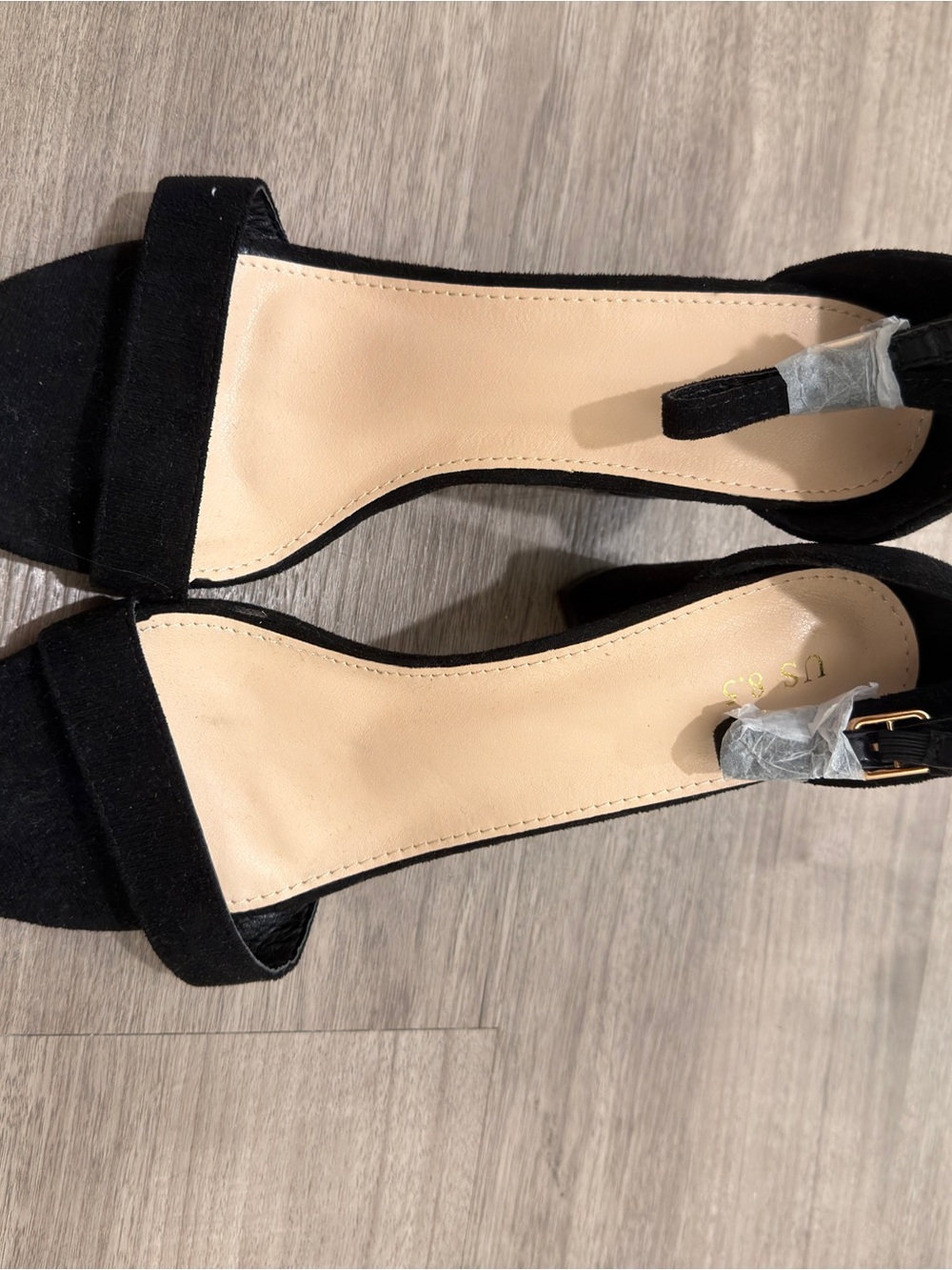 H&M Black Open-Toe Ankle Strap Heels